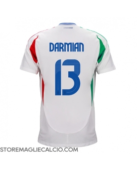 Italia Matteo Darmian #13 Maglia Gara Trasferta Repliche Europei 2024